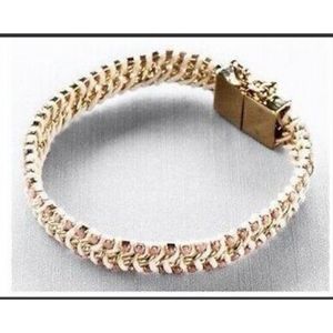 LOFT Braided Chain and Cord Sparkling Bracelet